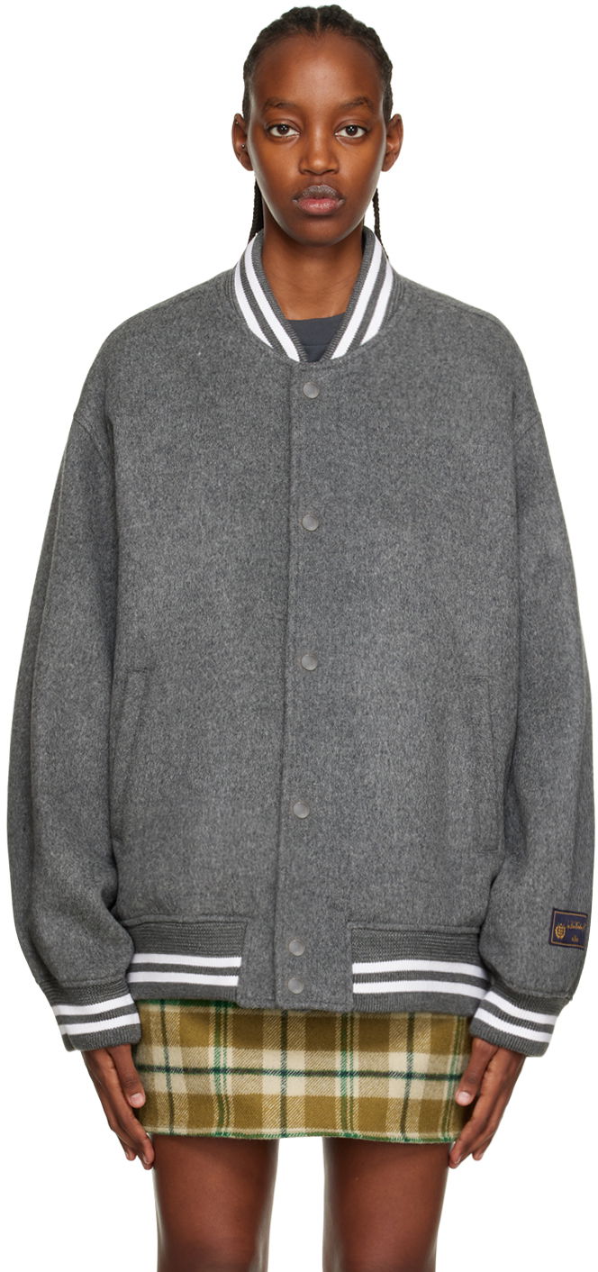 Bomber bunda We11done We11done Oversized Bomber Jacket Šedá | WD-JP3-22-029-U-MG, 0