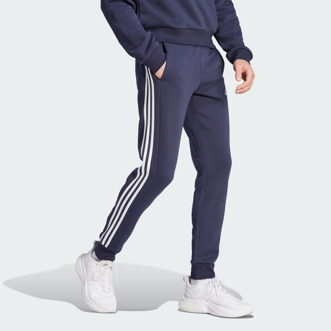 Essentials Fleece 3-Stripes Tapered Cuff Pants