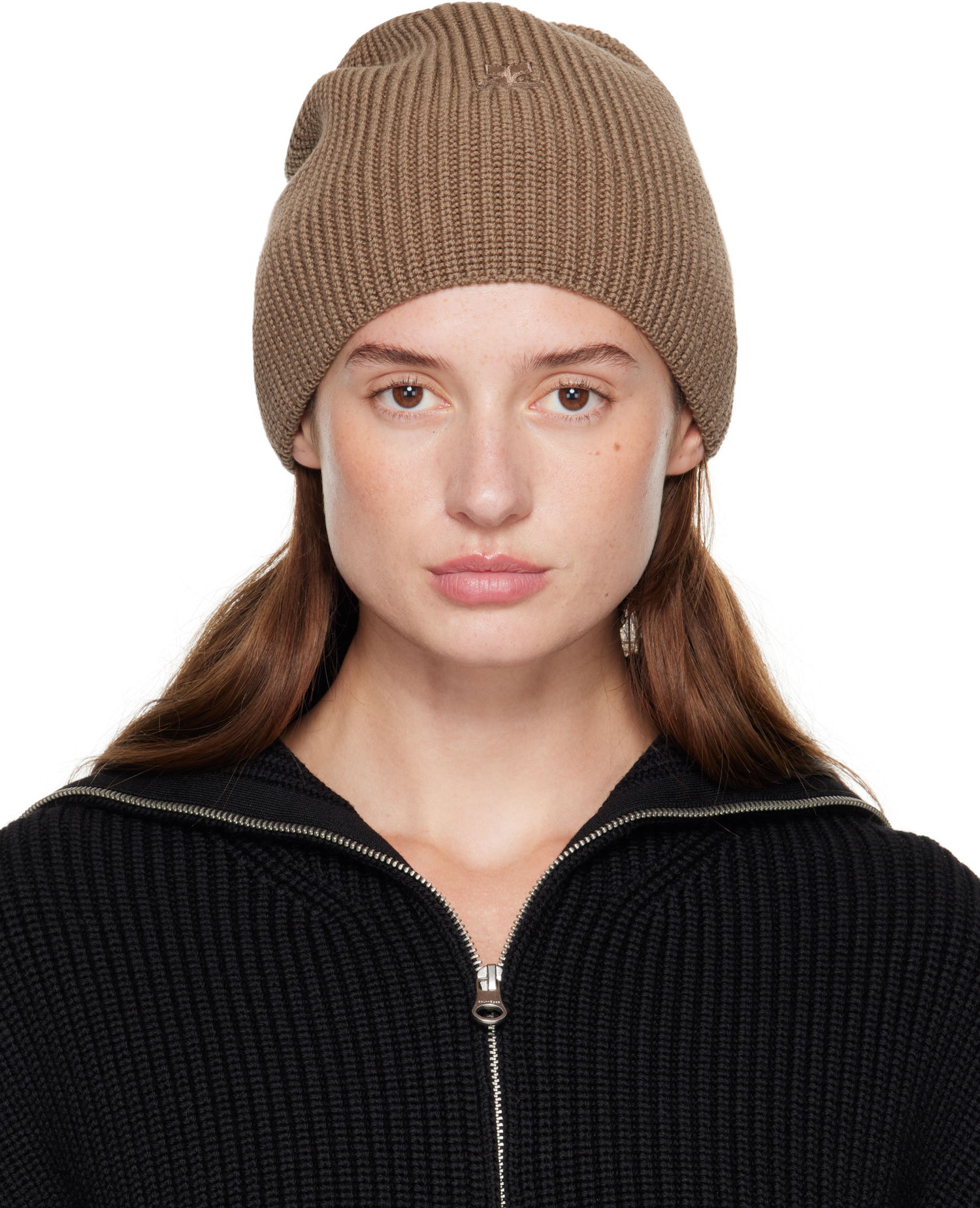 Kulicha Courrèges Courrèges Light Wool Beanie Hnedá | 325MCP017FI0036, 0