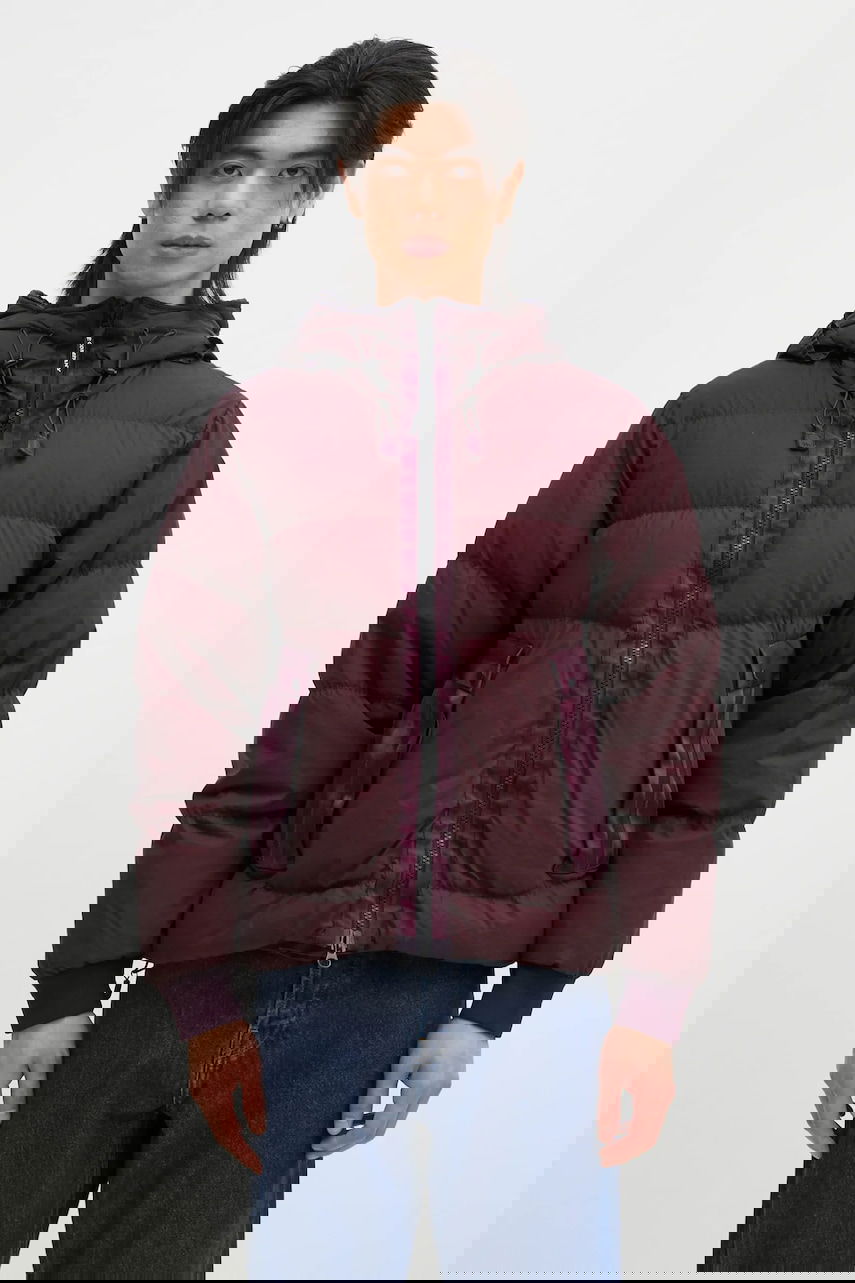 Prešívaná bunda C.P. Company Outerwear Bi-Tm Hooded Puffer Jacket Vínová | 17CMOW266A110185G, 0