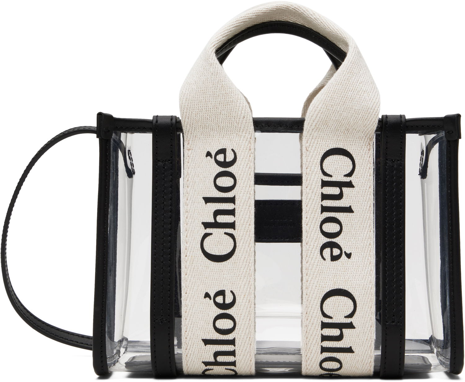 Kabelka CHLOÉ Chloé Woody Clear Tote Čierna | CH25UP237P65, 0