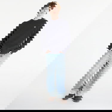 Sveter Fred Perry Ribbed Knit Lambswool Raglan Jumper Šedá | K1548 297, 3