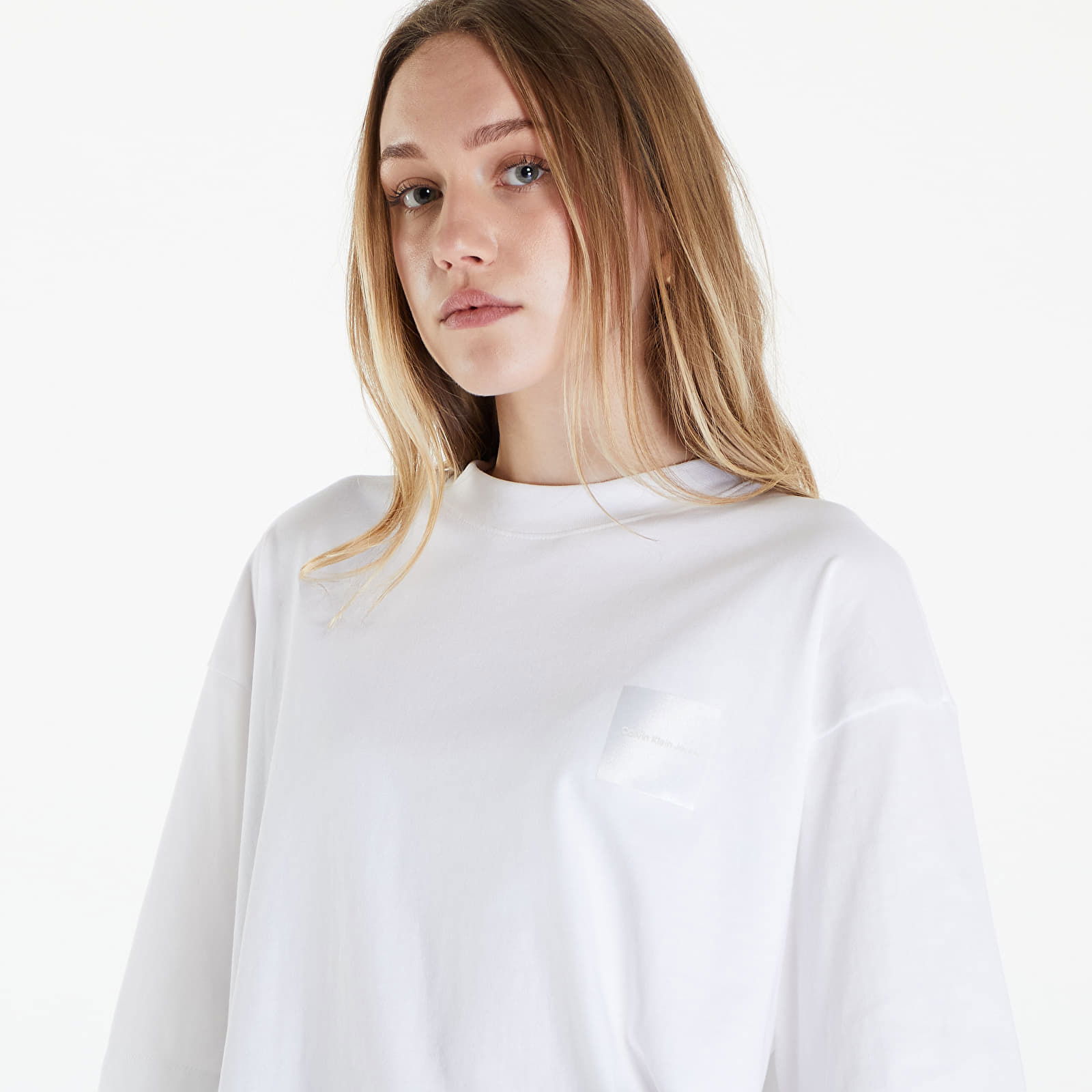 Jeans Warp Logo Boyfriend T-Shirt White