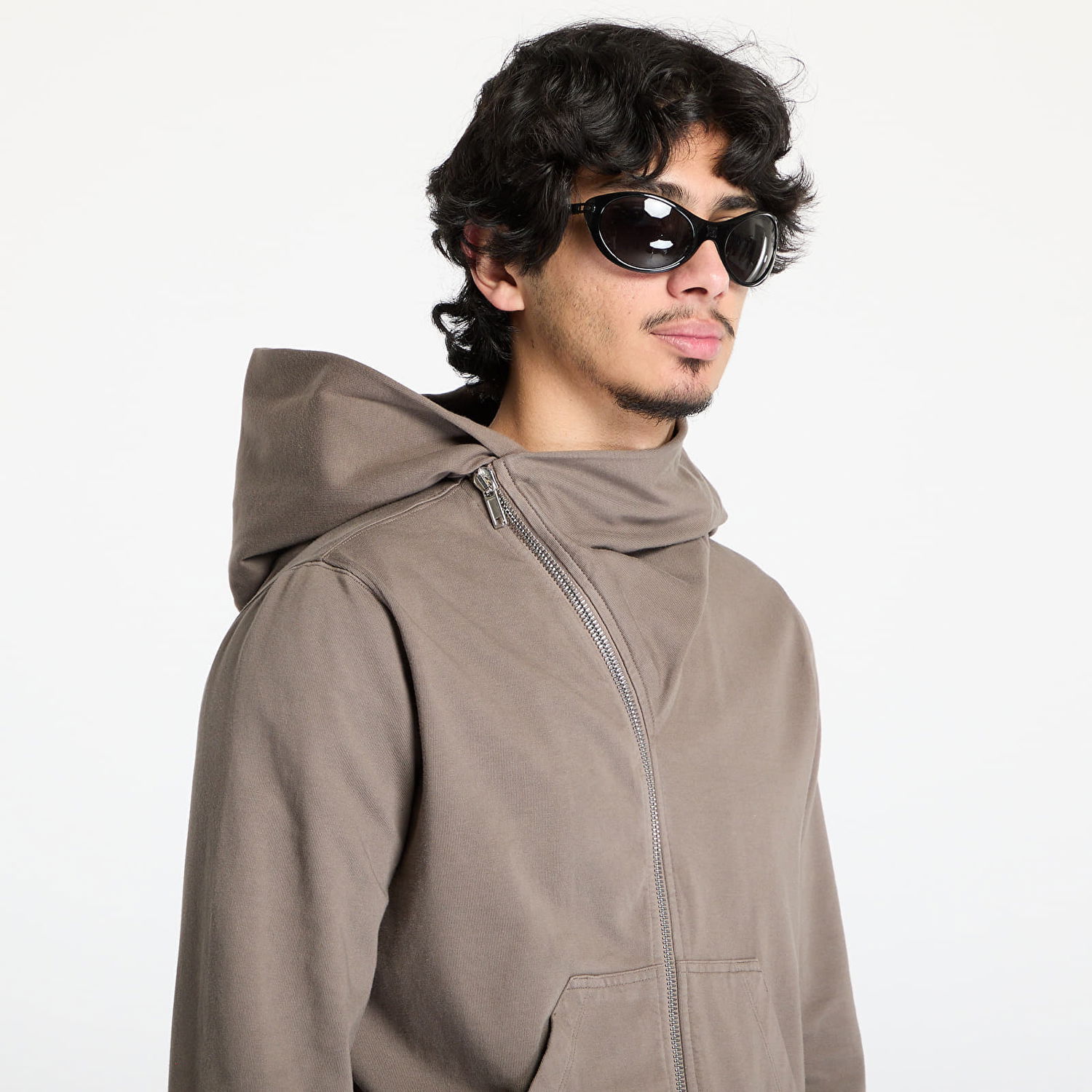 Mikina Rick Owens Rick Owens DRKSHDW Mountain Hoodie Hnedá | DU01E3286 RIG 34, 1