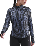 Wavy Pattern Swift Quarter-Zip Running Top