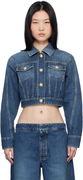 Cropped Faded Denim Jacket