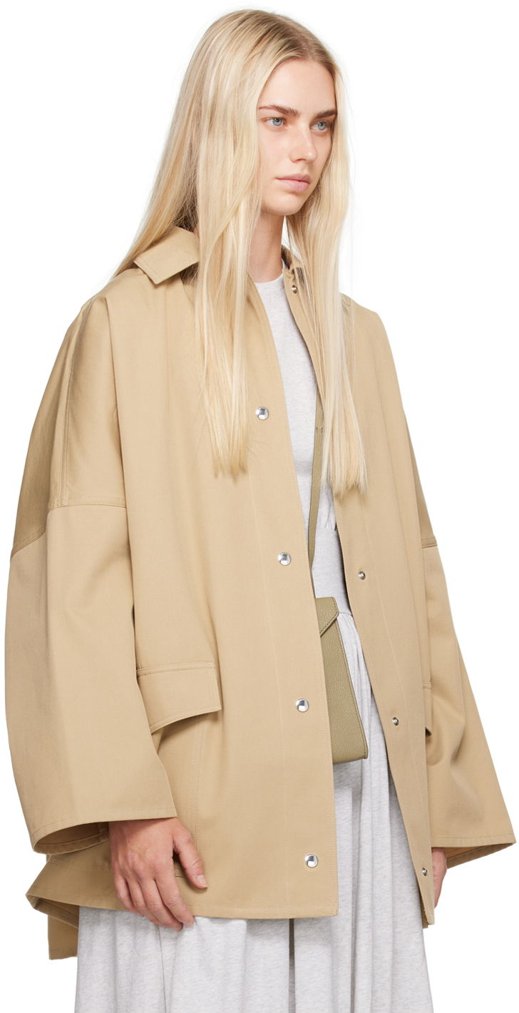 Bunda TOTEME Overshirt Jacket Béžová | 241-WRO1050-FB0103, 1