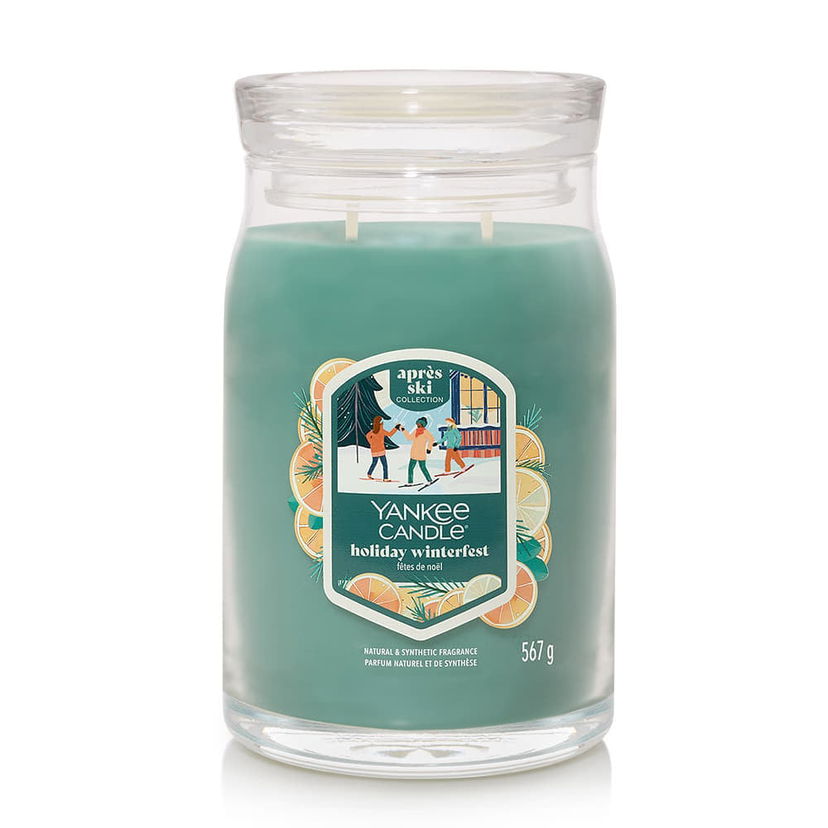 Sviečka Yankee Candle après ski Collection Signature Large Jar 2 Wicks Holiday Winterfest Candle Tyrkysová | 43491