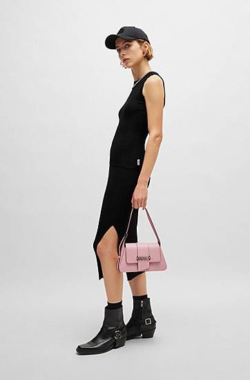 Sveter BOSS HUGO Women's Slim Fit Sleeveless Ribbed Top Čierna | 50514301, 1