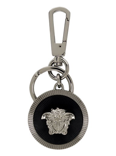 Kľúčenka Versace Gunmetal & Black Medusa Biggie Keychain Metalická | 1012258_1A08836