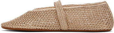Šaty Alaïa ALAÏA Open Knit Ballerina Flats Béžová | AA3A029TK047, 2