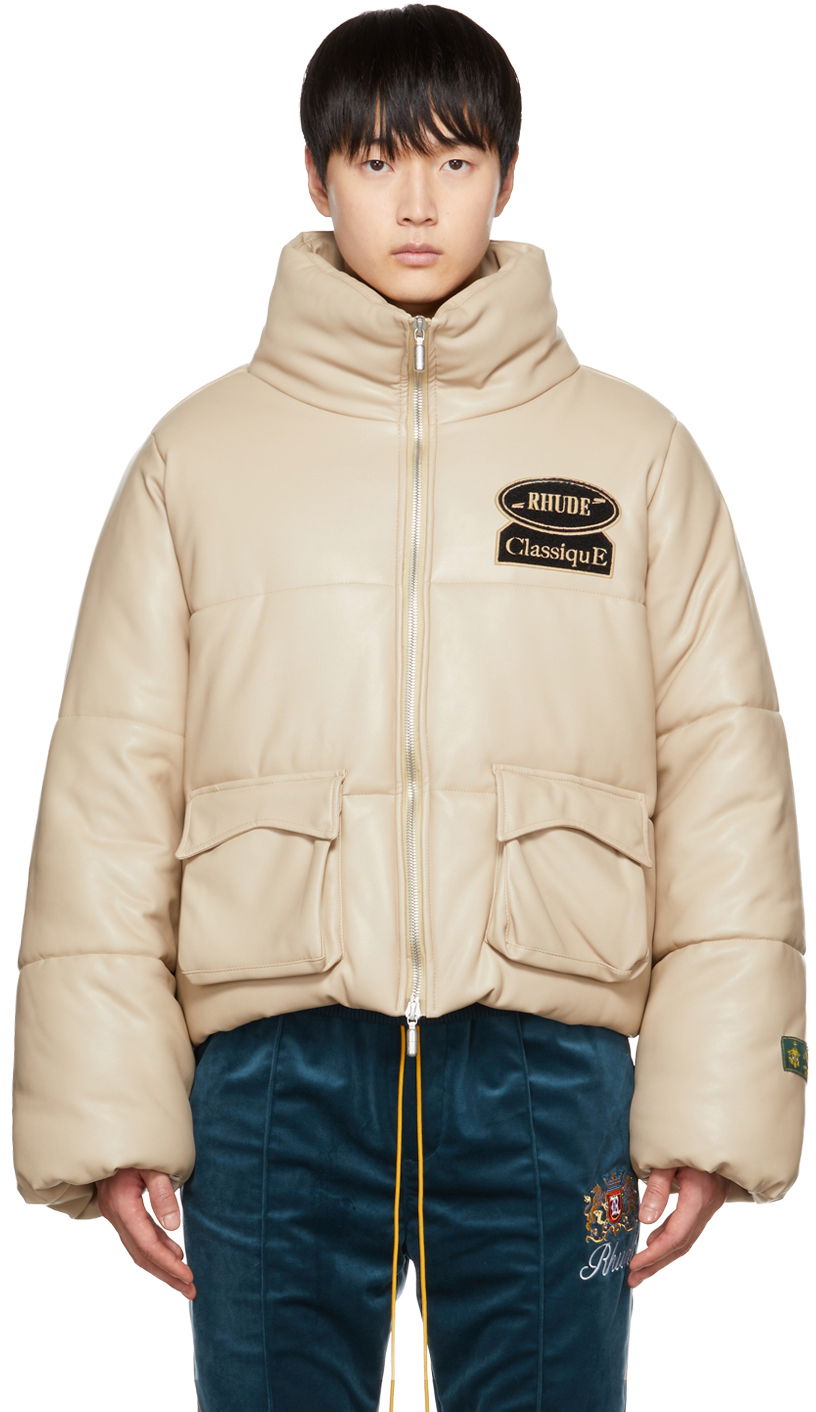 Prešívaná bunda Rhude Rhude Embroidered Puffer Jacket Béžová | RHPF22JA02361117, 0