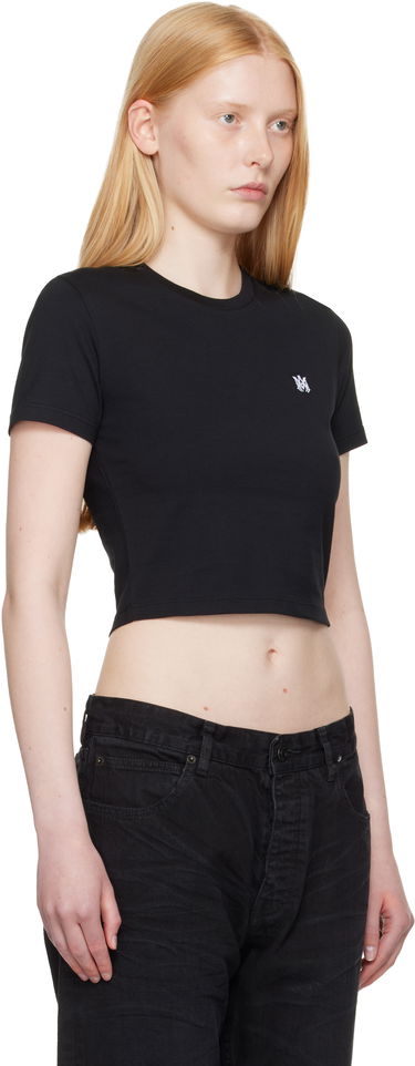 Crop Top AMIRI 'MA' Embroidered Baby Tee Čierna | AWJYTE1020, 1