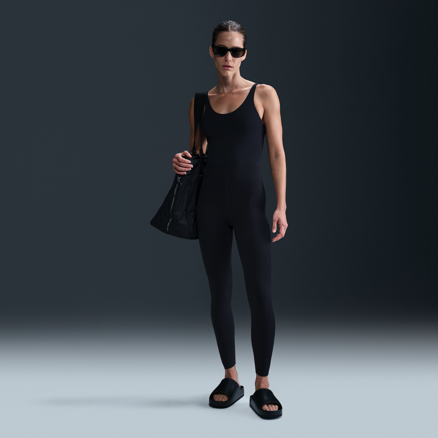 Overal Nike Nike Zenvy Dri-FIT 7/8 Bodysuit Čierna | HJ1084-010, 0