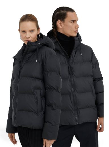 Prešívaná bunda Rains Puffer Jacket Čierna | 15060.01