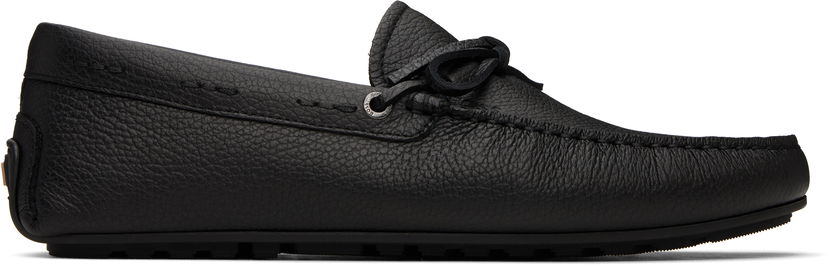 Tenisky a topánky BOSS BOSS Grained-Leather Driver Sole Loafers Čierna | 50536247