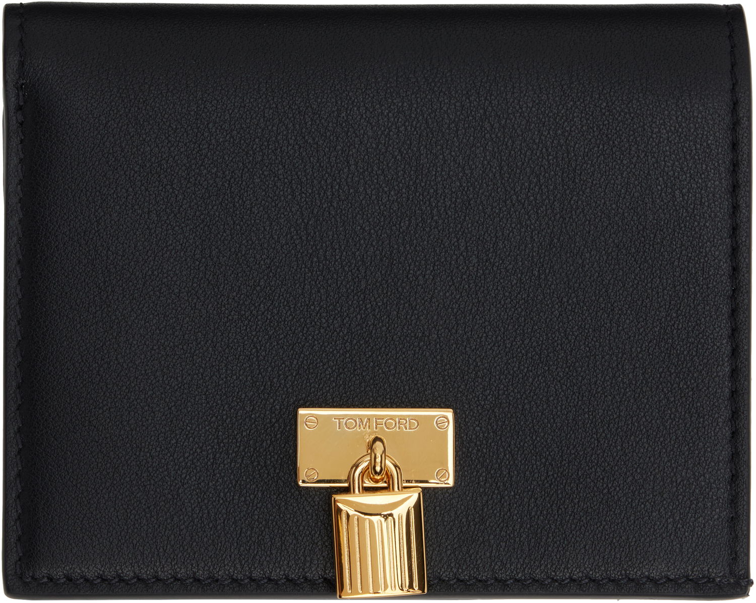 Peňaženka Tom Ford Tom Ford Grain Leather Padlock Compact Wallet Čierna | S0518-LCL490G, 0
