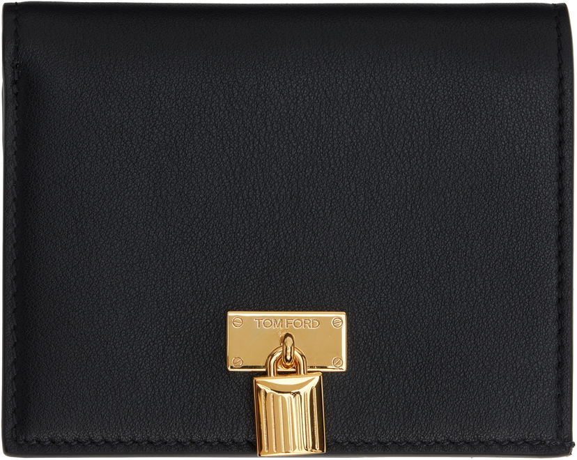 Peňaženka Tom Ford Tom Ford Grain Leather Padlock Compact Wallet Čierna | S0518-LCL490G