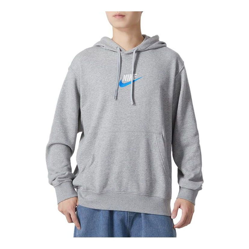 Mikina Nike Club Pullover Hoodie Šedá | FB7789-063