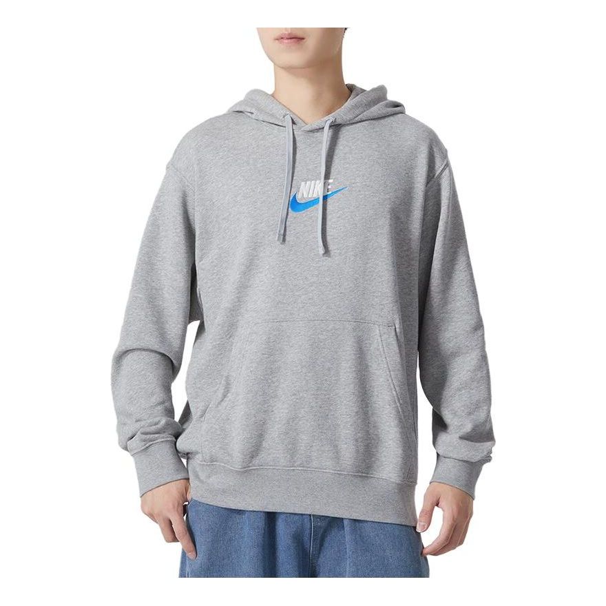 Mikina Nike Club Pullover Hoodie Šedá | FB7789-063, 0