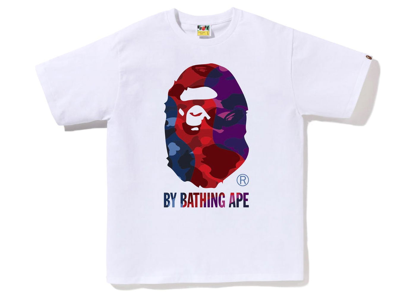 Tričko BAPE Color Camo Crazy By Bathing Ape Tee Biela | 1J30-110-048, 0