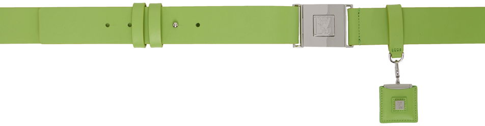 Opasok WOOYOUNGMI WOOYOUNGMI Leather Belt with Pouch Zelené | W231BE02, 0