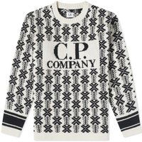 Sveter C.P. Company Wool Jacquard Crewneck Var.01 Čierna | 15CMKN234A-006633J-V01, 1
