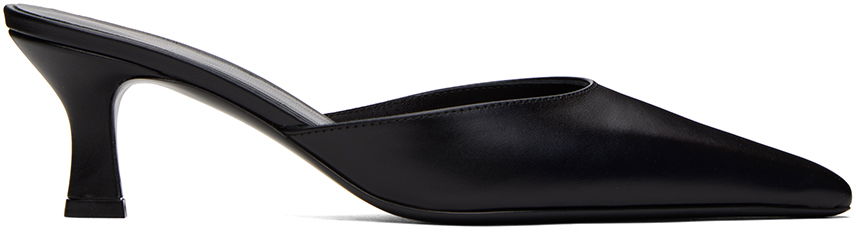 Tenisky a topánky The Row Leather Kitten Heel Mules Čierna | F1428-L60, 0