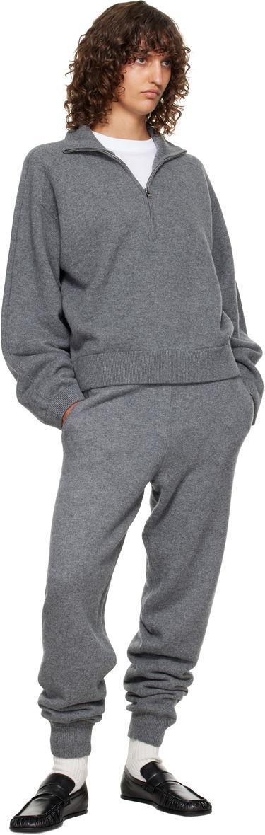 Sveter Loulou de Saison Loulou de Saison Cashmere Quarter-Zip Sweater Šedá | DRIES, 3