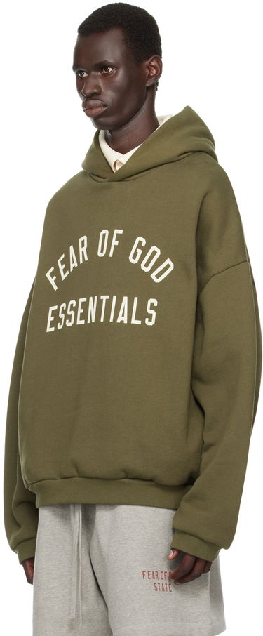 Mikina Fear of God Essentials Logo Printed Hoodie Zelené | 192BT246255F, 3