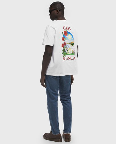 Tričko Casablanca LA Days Printed T-Shirt, Size XL Biela | MS25-JTS-001-12, 1