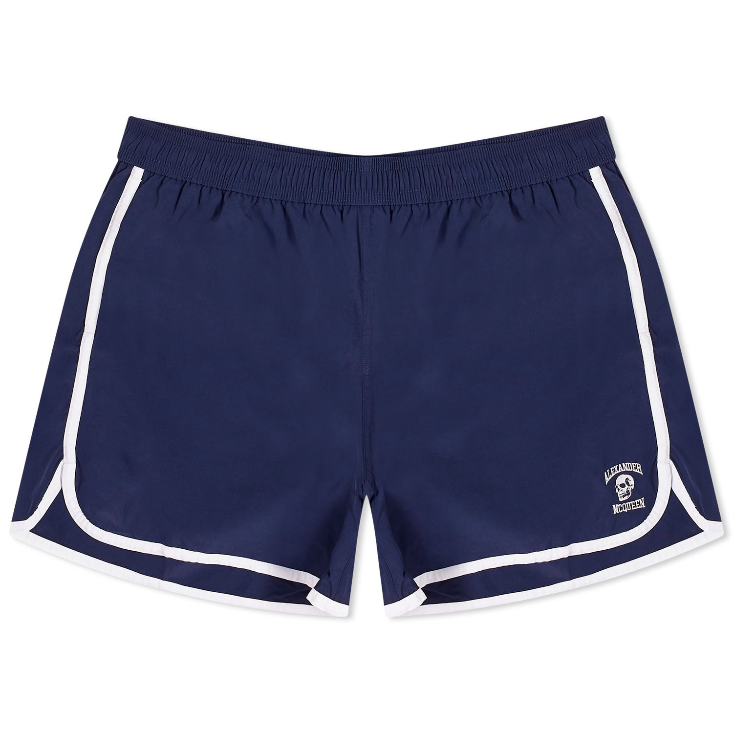 Plavky Alexander McQueen Varsity Skull Logo Swim Shorts Navy | 7593324419Q-4277, 0