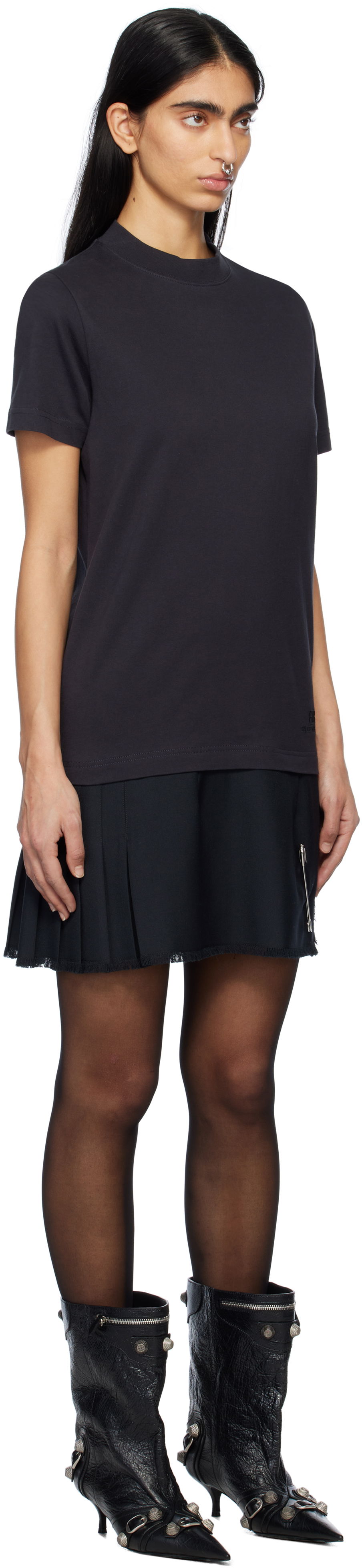 Tričko Balenciaga Layered T-Shirt Dress Čierna | 809044 TKT28, 1