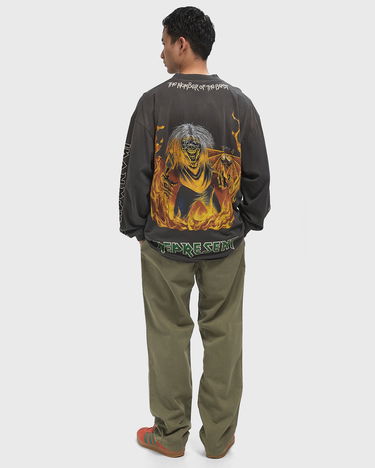 Tričko Represent Clo Iron Maiden x Number of the Beast Long Sleeve T-Shirt Šedá | MLM100582-46, 2