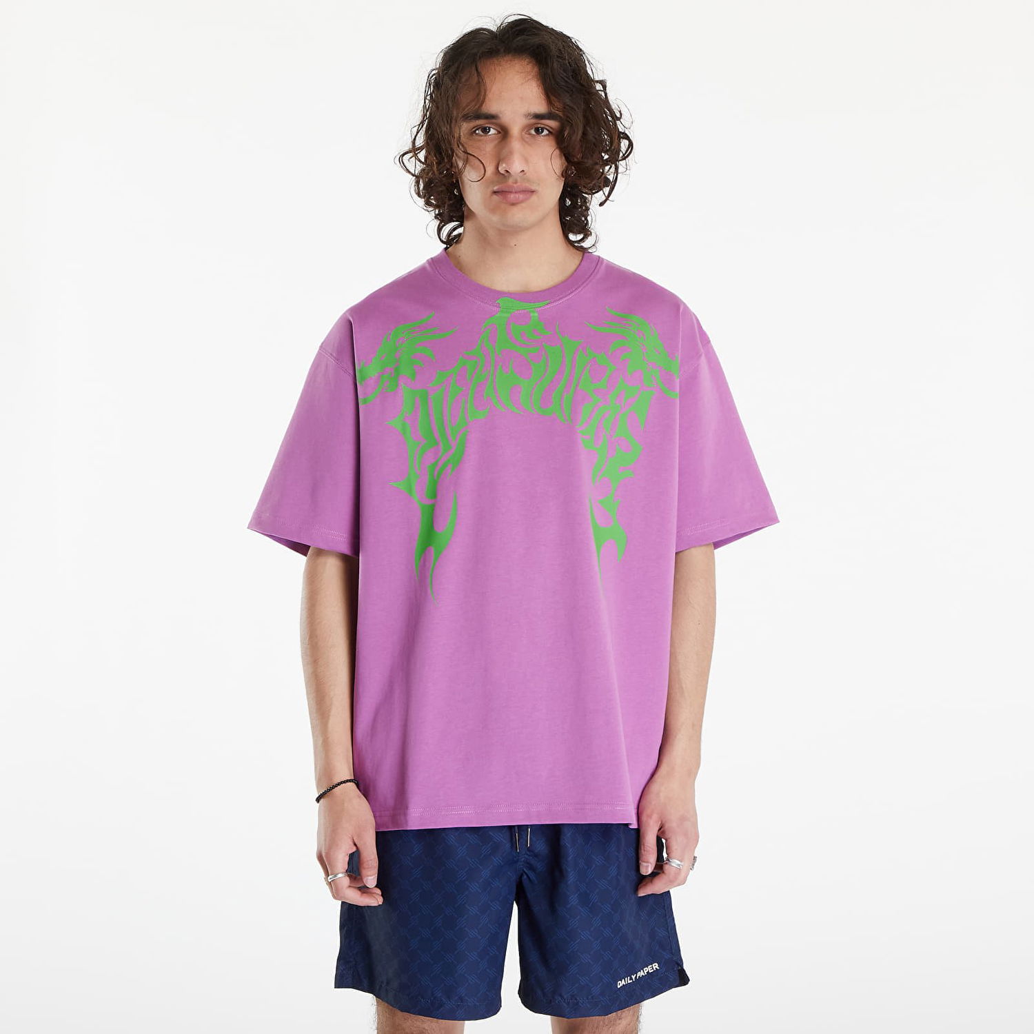 Tričko Pleasures Dragon Heavyweight Shirt Purple Fialová | P24SU015 PURPLE, 0
