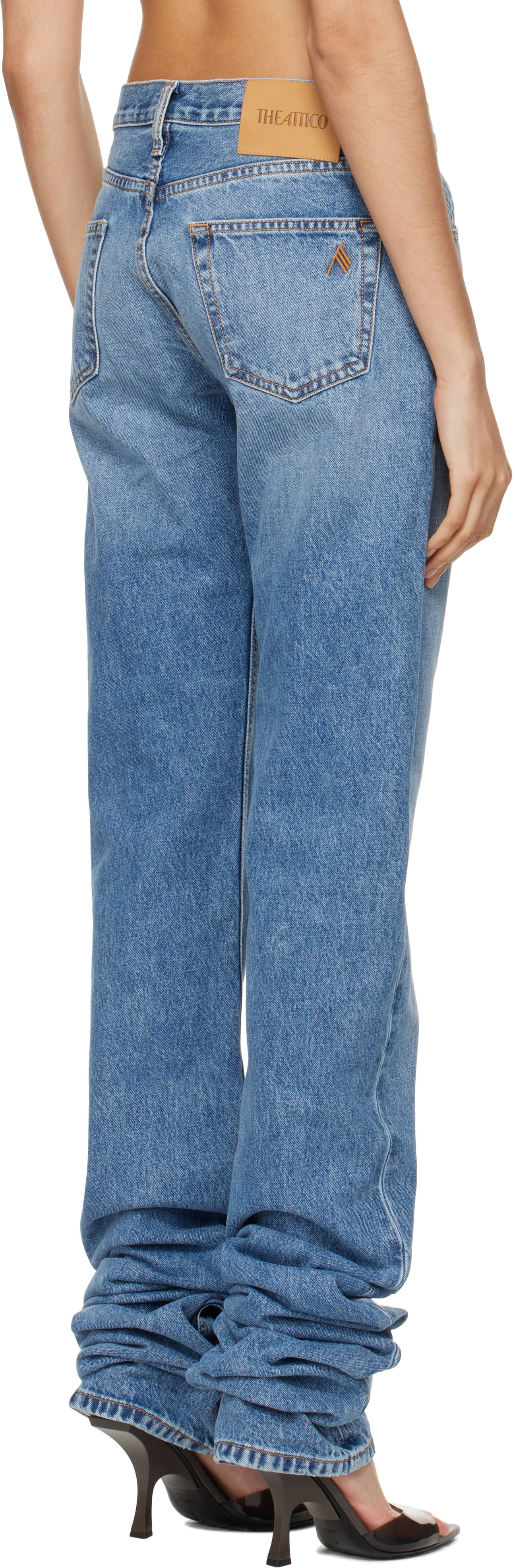 Attico Long Scrunch Jeans
