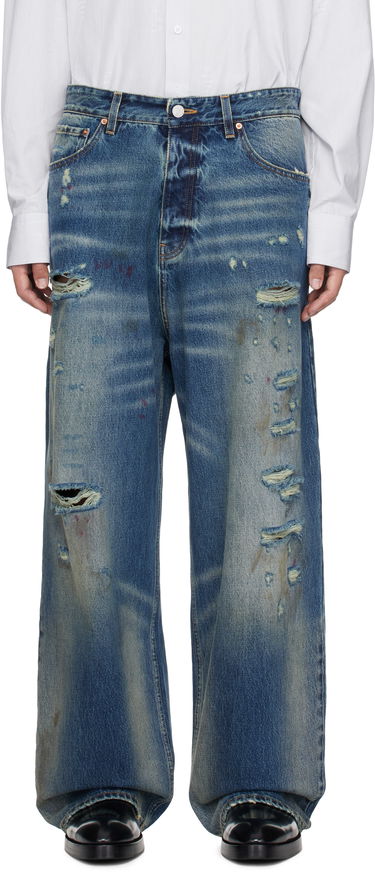 Džínsy VETEMENTS Vetements Distressed Baggy Jeans Modrá | UA66PA590N, 0