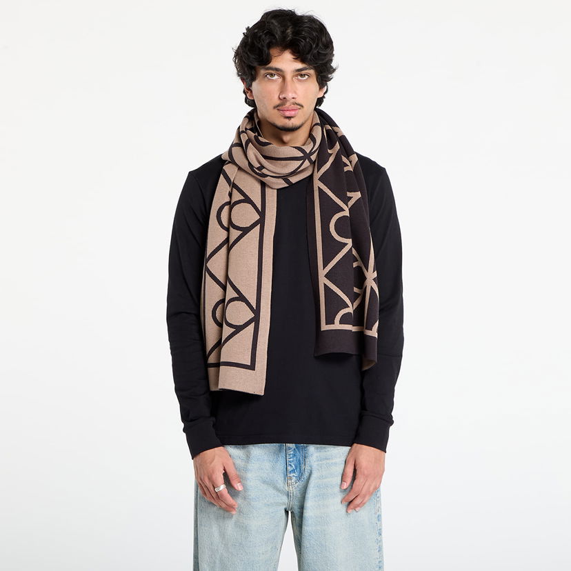 Šál CALVIN KLEIN Calvin Klein Emblem Aop Fine Scarf Čierna | LV04D8051G UB1
