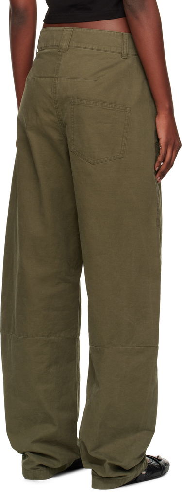 Cargo nohavice We11done We11done Curved Cargo Trousers Zelené | WD-PT2-25-216-W-KK, 2