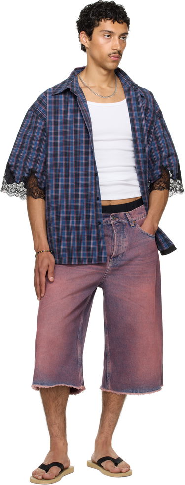 Košeľa Martine Rose Martine Rose Lace Overshirt Modrá | 478WS28527, 4