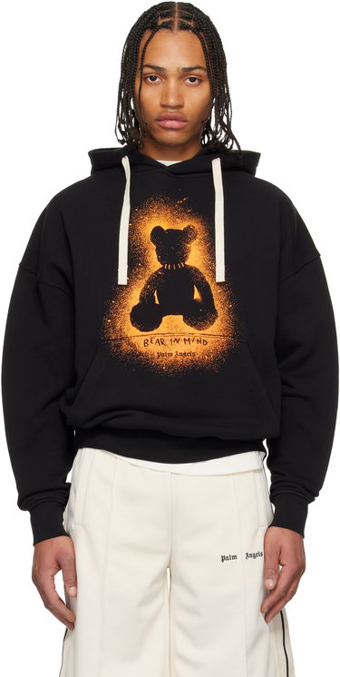 Mikina Palm Angels Palm Angels Spray Bear Loose Hoodie Čierna | PMBB17EF25FLE0051066, 0