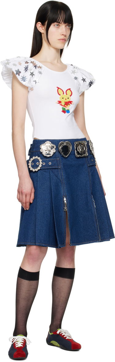 Sukňa Chopova Lowena Chopova Lowena Biggity Denim Miniskirt with Belt Modrá | 3253, 3