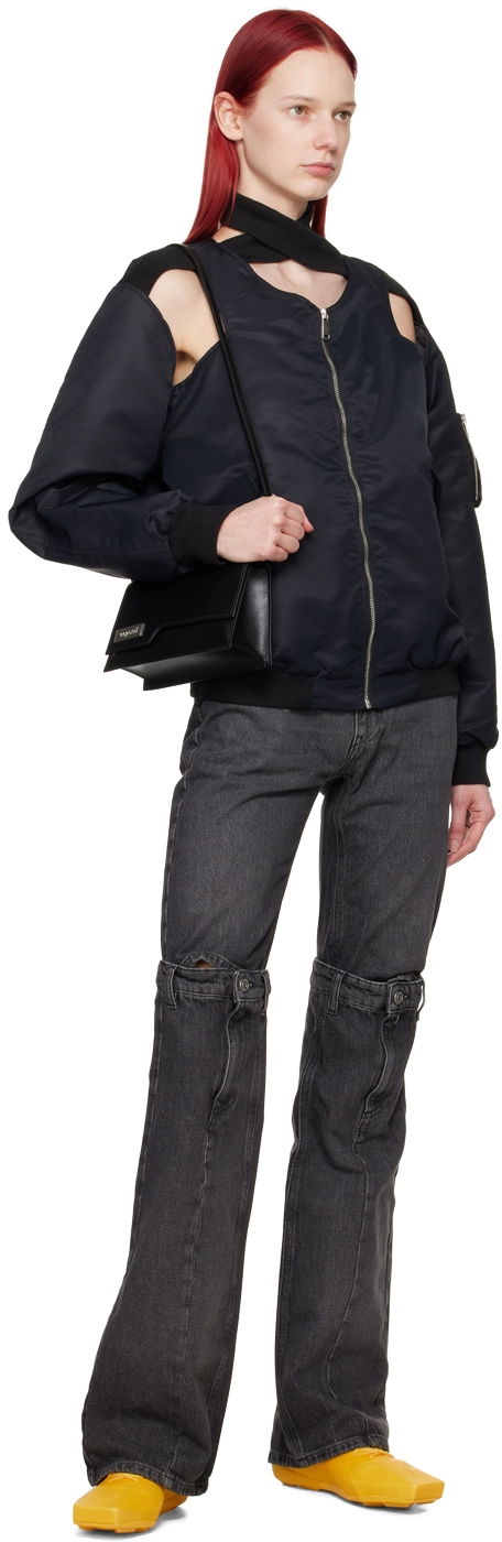 Cut-Out Bomber Jacket
