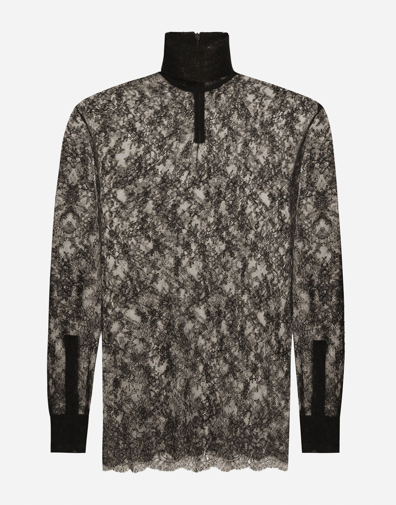 Sveter Dolce & Gabbana Turtleneck Loose Shirt Cuffs Čierna | G8SD9THLM9DN0000, 0