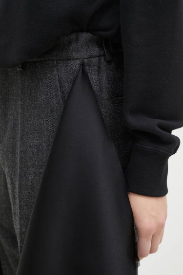 Nohavice UNDERCOVER High Waist Pants With Attached Skirt Overlay Šedá | UC2D1505, 3