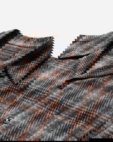 Košeľa WACKO MARIA Ombre Check Open Collar Shirt Rôznofarebný | 25FW-WMS-PE02 GRAY-ORANGE, 3