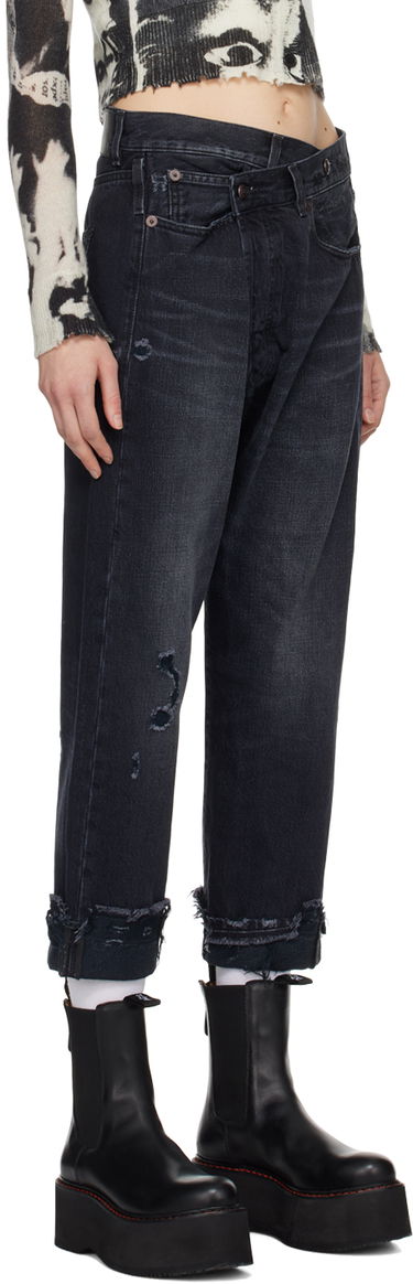 Džínsy R13 R13 Crossover Cropped Jeans Čierna | R13W2048-394, 4