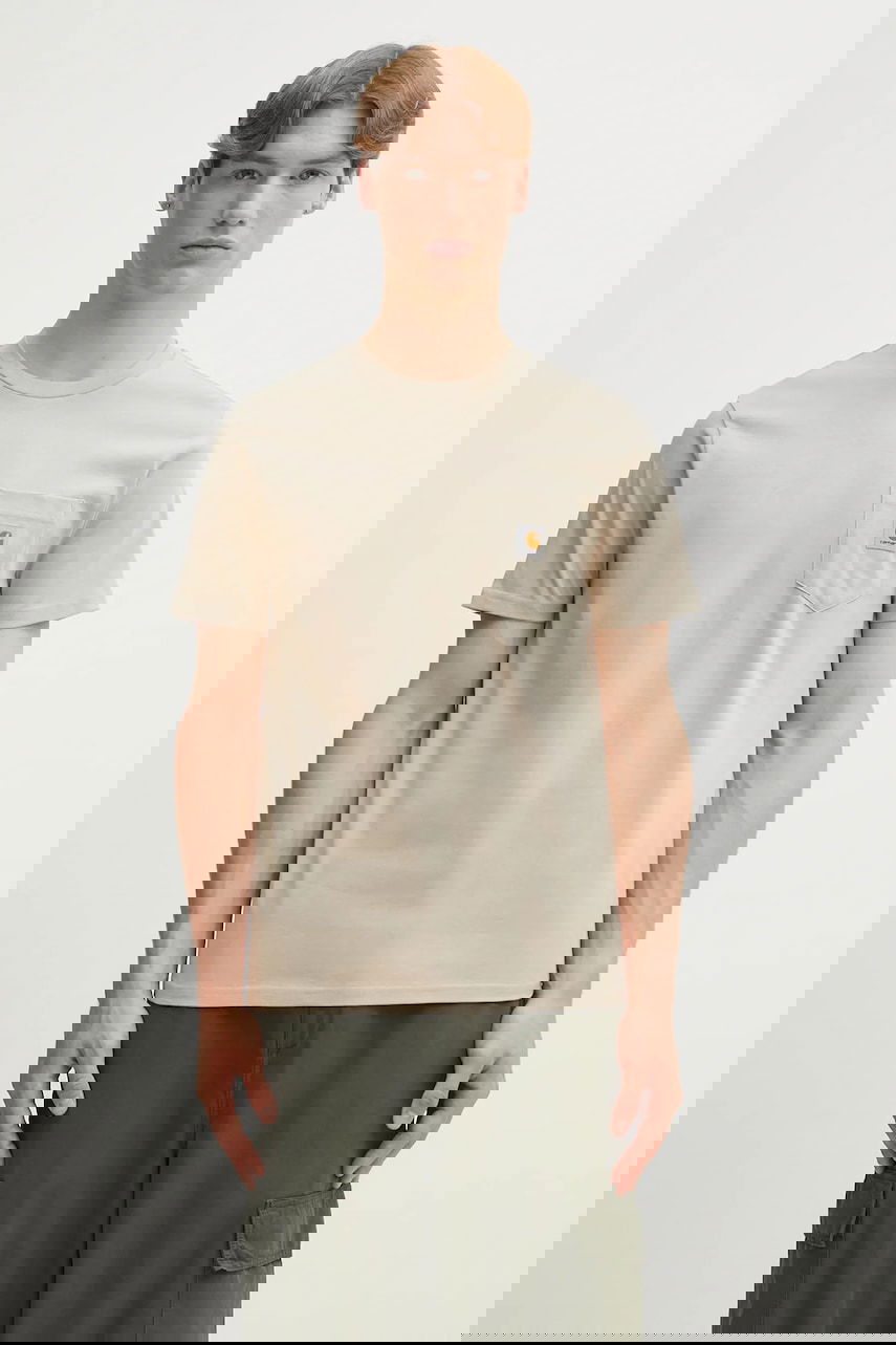 Tričko Carhartt WIP S/S Pocket T-shirt Béžová | I030434.G1XX, 0