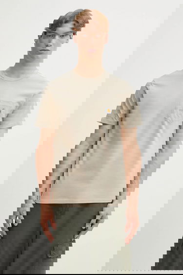 Tričko Carhartt WIP S/S Pocket T-shirt Béžová | I030434.G1XX, 0