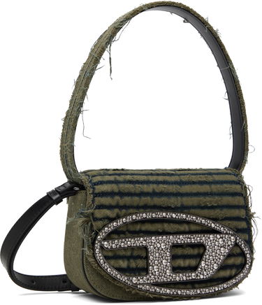 Kabelka Diesel Diesel 1DR Denim Crystal-Embellished Bag Zelené | X08396 P5567, 1